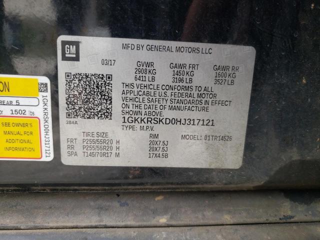 1GKKRSKD0HJ317121 GMC Acadia Limited Slt-2