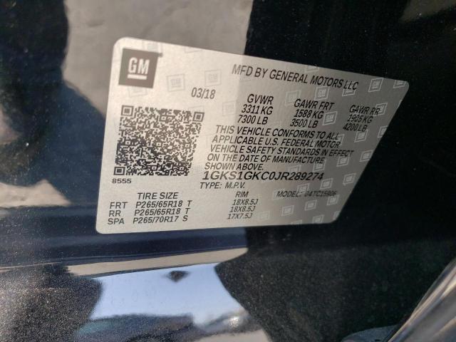 1GKS1GKC0JR289274 GMC Yukon Xl C1500 Slt