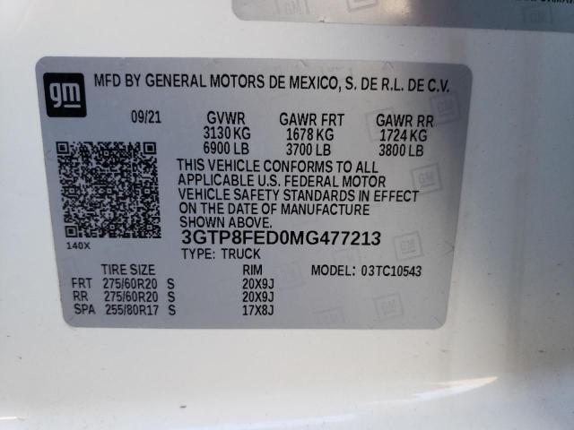 3GTP8FED0MG477213 GMC Sierra C1500 Denali