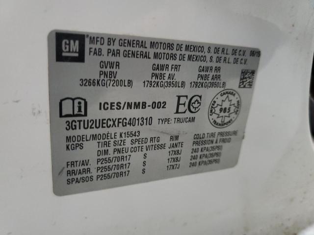 3GTU2UECXFG401310 GMC Sierra K1500 Sle