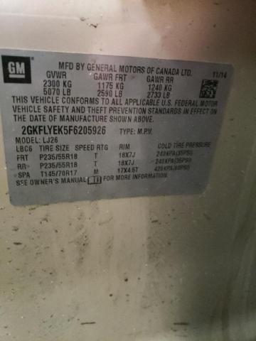 2GKFLYEK5F6205926 GMC Terrain Slt