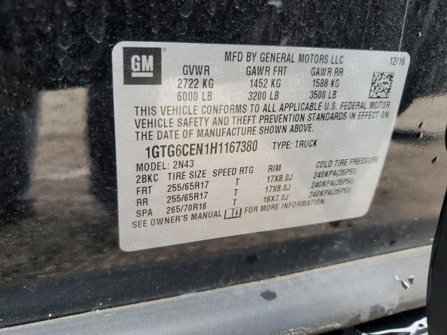 1GTG6CEN1H1167380 GMC CANYON SLE