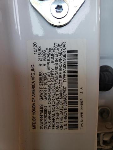 1HGCV1F35MA007937 Honda Accord Sport