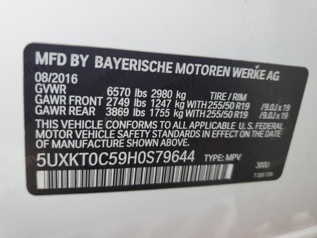 5UXKT0C59H0S79644 BMW X5 Xdr40e