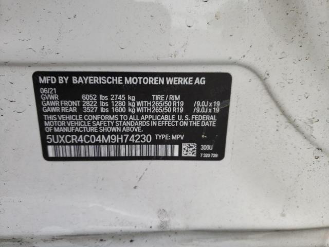 5UXCR4C04M9H74230 BMW X5 Sdrive 40i