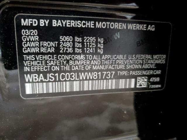 WBAJS1C03LWW81737 BMW 540 I