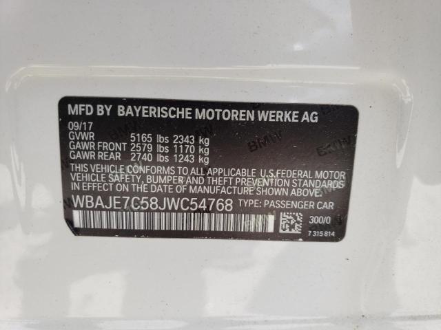 WBAJE7C58JWC54768 BMW 540 XI