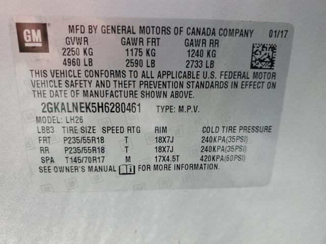 2GKALNEK5H6280461 GMC Terrain Sle