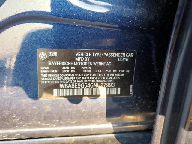 WBA8E9G54GNU27993 BMW 328 I Sulev