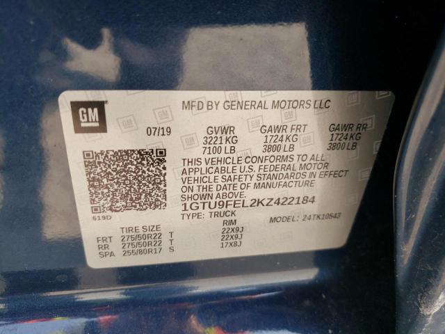 1GTU9FEL2KZ422184 GMC Sierra K1500 Denali