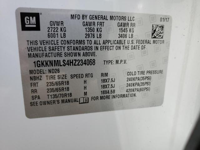 1GKKNMLS4HZ234068 GMC Acadia Slt-1