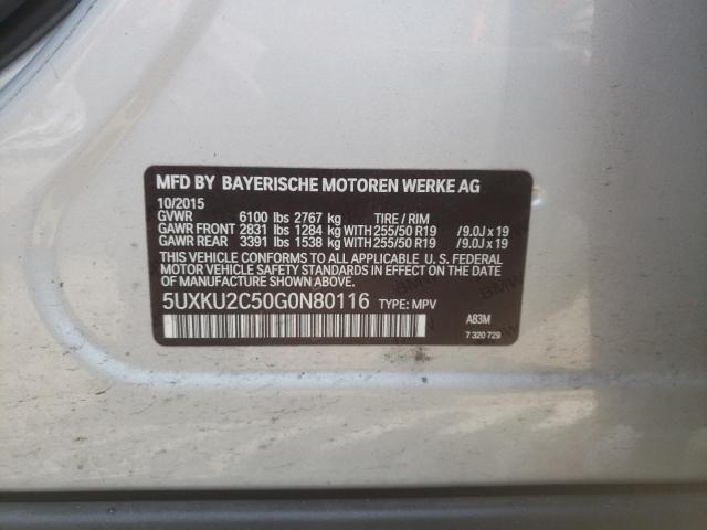 5UXKU2C50G0N80116 BMW X6 Xdrive35i
