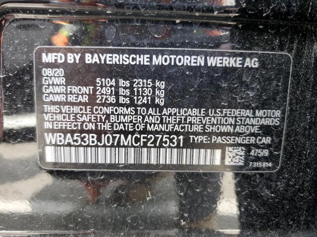 WBA53BJ07MCF27531 BMW 540 I