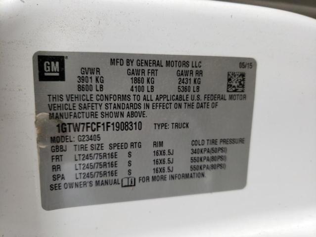 1GTW7FCF1F1908310 GMC Savana G2500