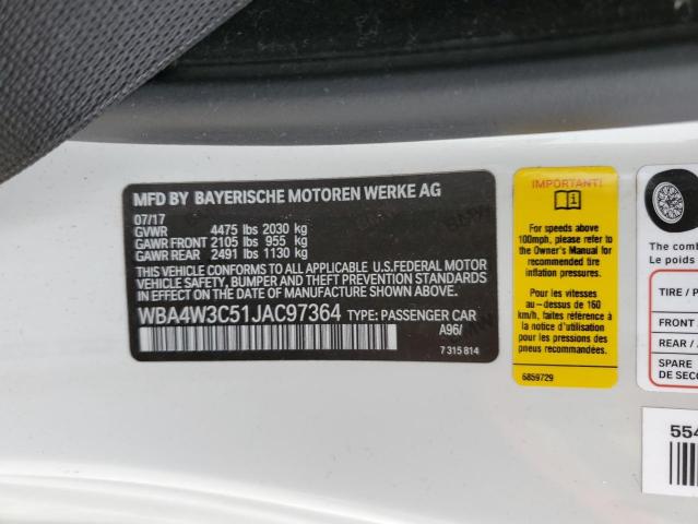WBA4W3C51JAC97364 BMW 430I