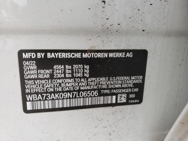 WBA73AK09N7L06506 BMW 228XI