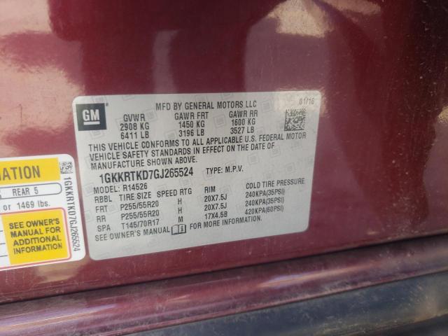 1GKKRTKD7GJ265524 GMC Acadia Denali