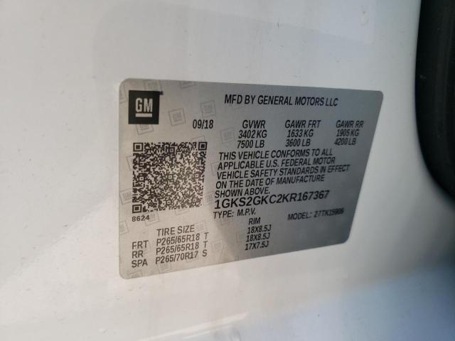 1GKS2GKC2KR167367 GMC Yukon Xl K1500 Slt