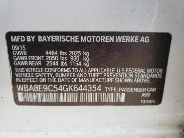 WBA8E9C54GK644354 BMW 328 I Sulev