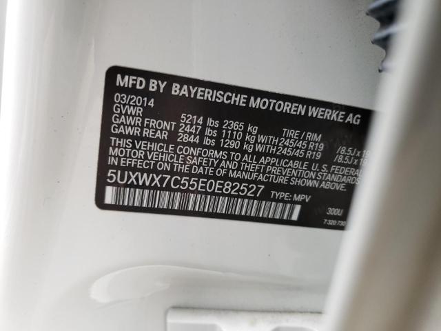 5UXWX7C55E0E82527 BMW X3 Xdrive35i