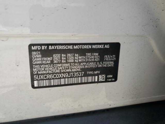 5UXCR6C0XN9J13537 BMW X5 Xdrive40i