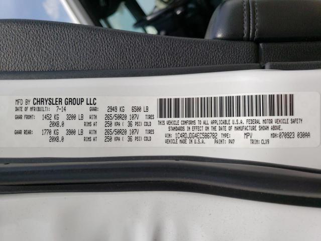 1C4RDJDG4EC586782 Dodge DURANGO LIMITED