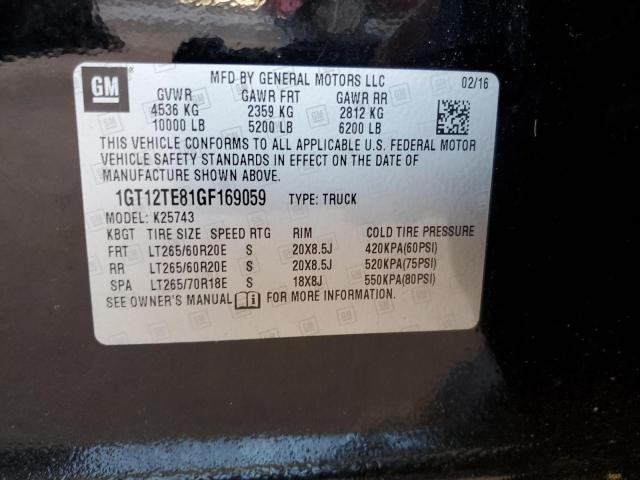1GT12TE81GF169059 GMC Sierra K2500 Slt