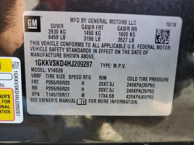 1GKKVSKD4HJ209287 GMC Acadia Limited Slt-2