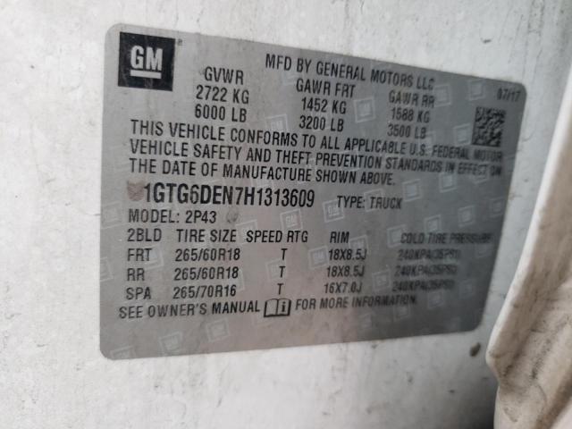 1GTG6DEN7H1313609 GMC CANYON SLT