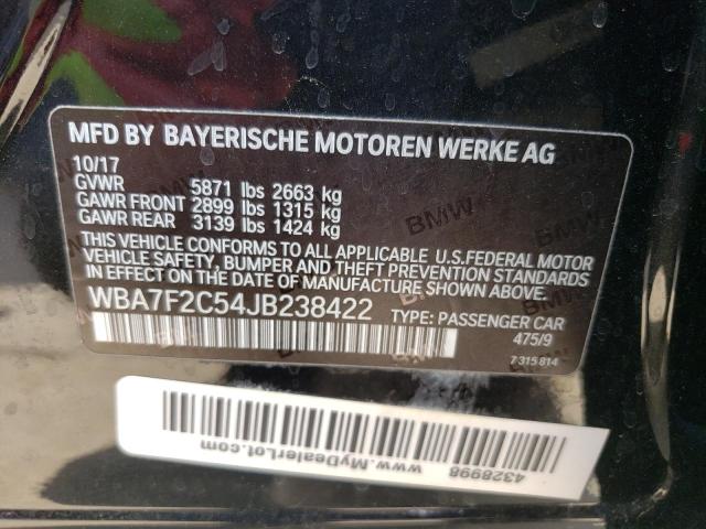 WBA7F2C54JB238422 BMW 750 Xi