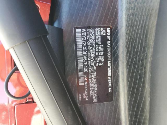 WBY2Z2C53HV676408 BMW I8