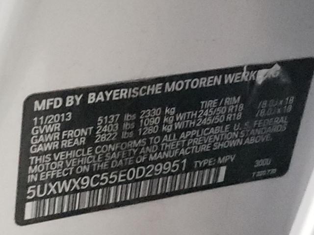 5UXWX9C55E0D29951 BMW X3 Xdrive28i