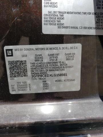 3GTP8CEDXLG158981 GMC Sierra C1500 Elevation