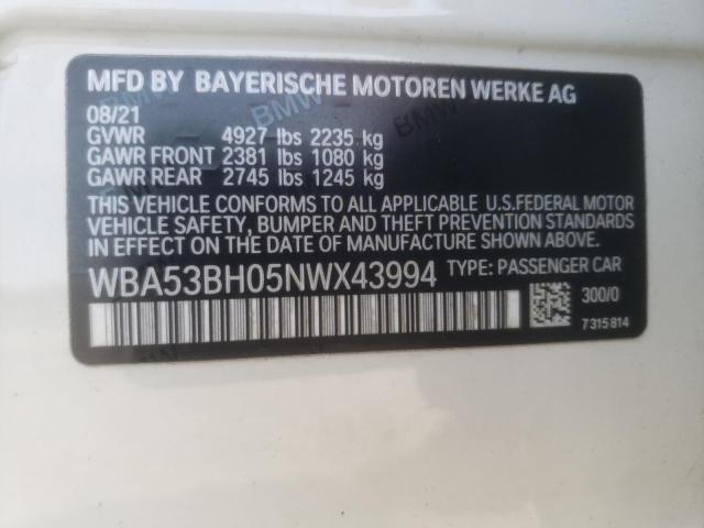 WBA53BH05NWX43994 BMW 530 I