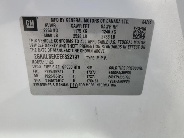 2GKALSEK5E6322797 GMC Terrain Slt