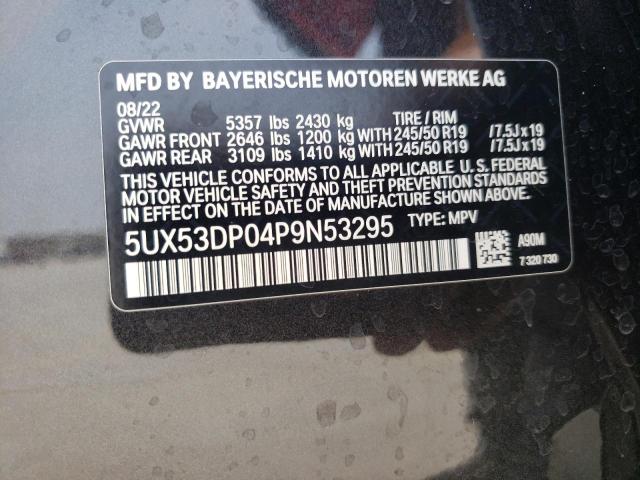 5UX53DP04P9N53295 BMW X3 Xdrive30i