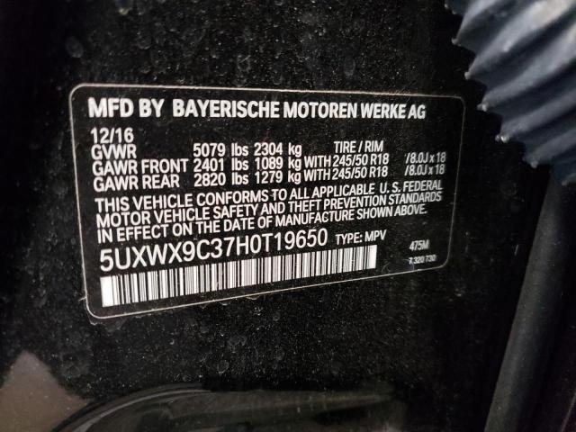 5UXWX9C37H0T19650 BMW X3 Xdrive28i