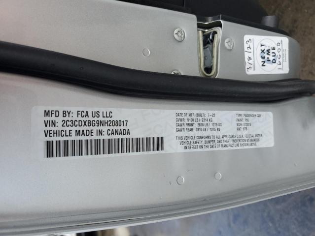 2C3CDXBG9NH208017 Dodge Charger Sxt