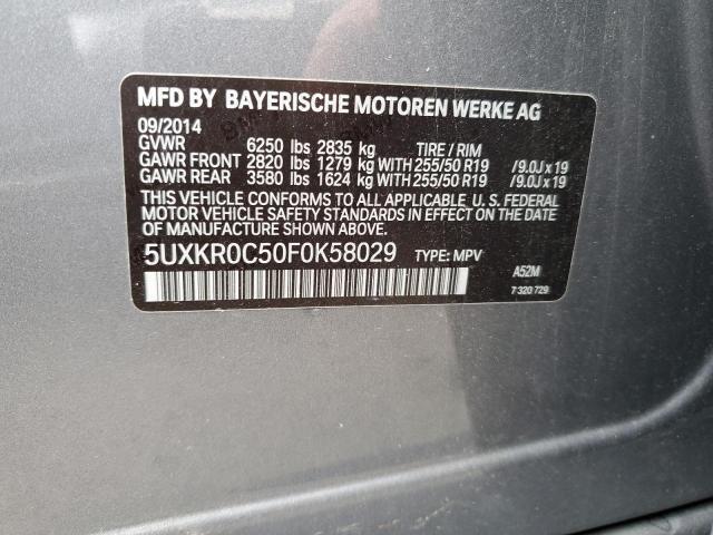 5UXKR0C50F0K58029 BMW X5 Xdrive35i