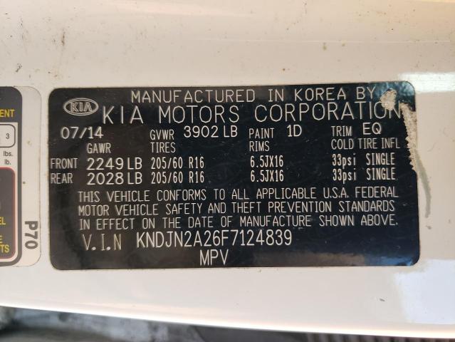 KNDJN2A26F7124839 KIA Soul
