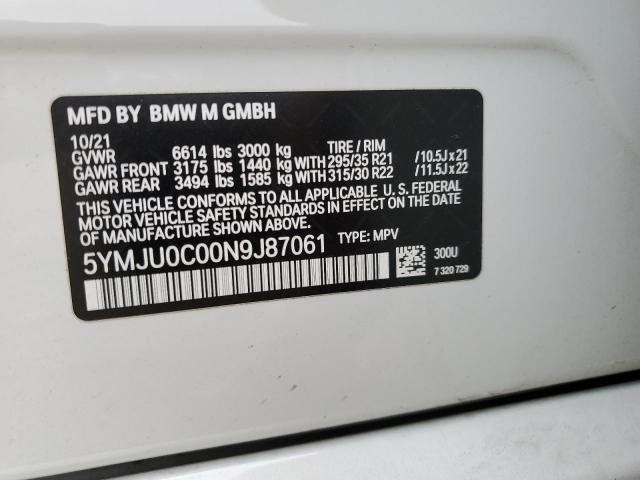 5YMJU0C00N9J87061 BMW X5 M