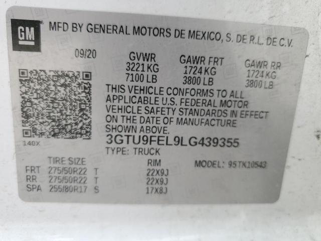 3GTU9FEL9LG439355 GMC Sierra K1500 Denali