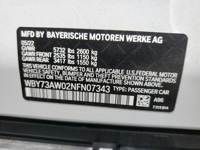 WBY73AW02NFN07343 BMW I4 Edrive40