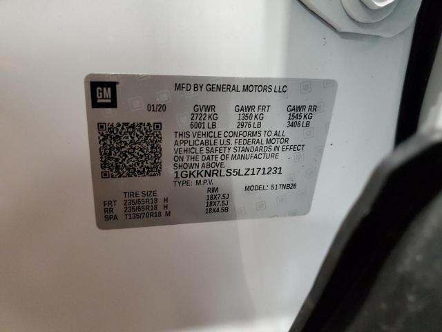 1GKKNRLS5LZ171231 GMC ACADIA SLE