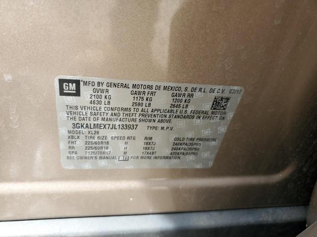 3GKALMEX7JL133937 GMC Terrain Sle