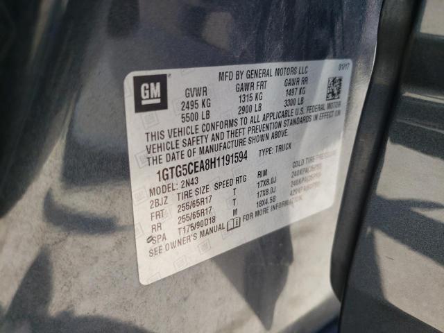 1GTG5CEA8H1191594 GMC CANYON SLE