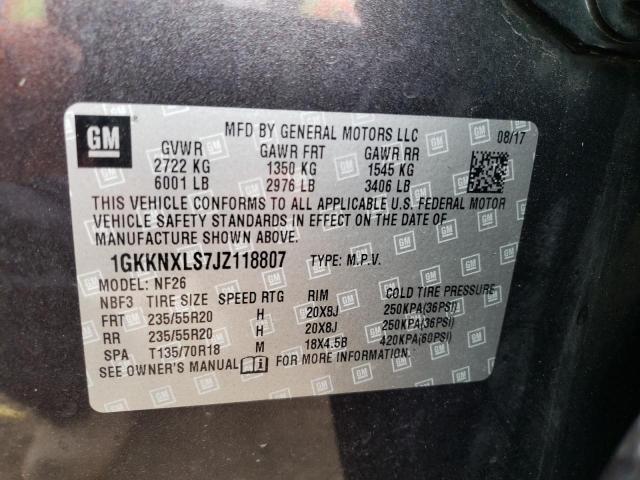 1GKKNXLS7JZ118807 GMC Acadia Denali