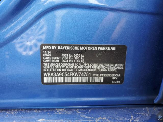 WBA3A9C54FKW74751 BMW 335 I
