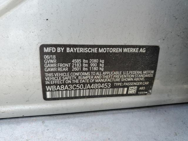 WBA8A3C50JA489453 BMW 320 XI