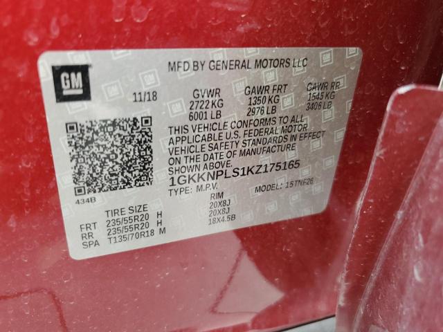 1GKKNPLS1KZ175165 GMC Acadia Denali
